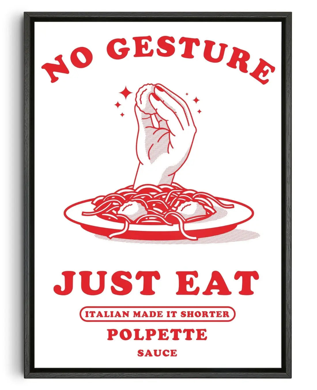 Polpette contemporary wall art print by Alessio Trudu - sold by DROOL