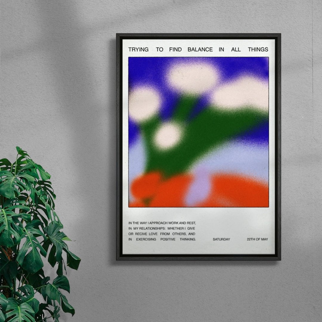 Balance contemporary wall art print by Coveposter - sold by DROOL