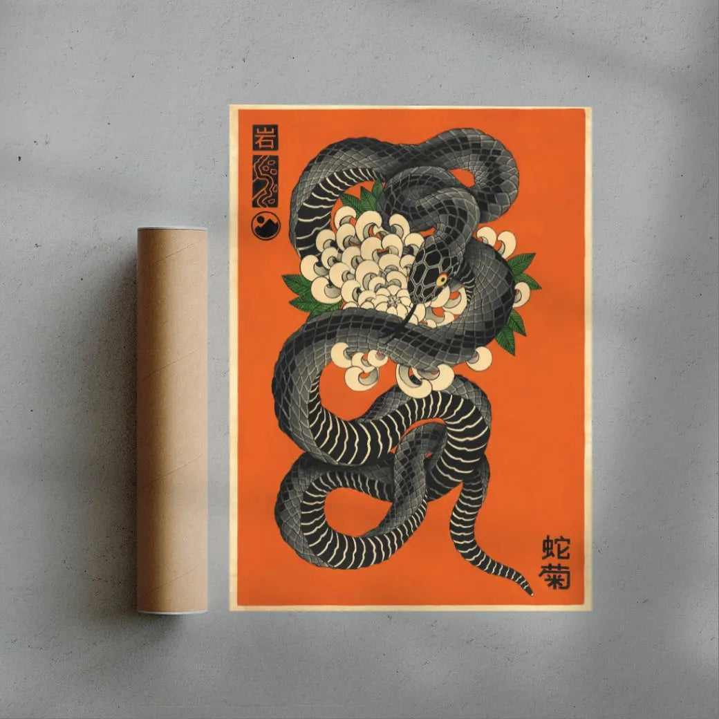 Serpent & Chrysanthemum