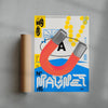 Love Is Like A Magnet contemporary wall art print by MEDG - sold by DROOL