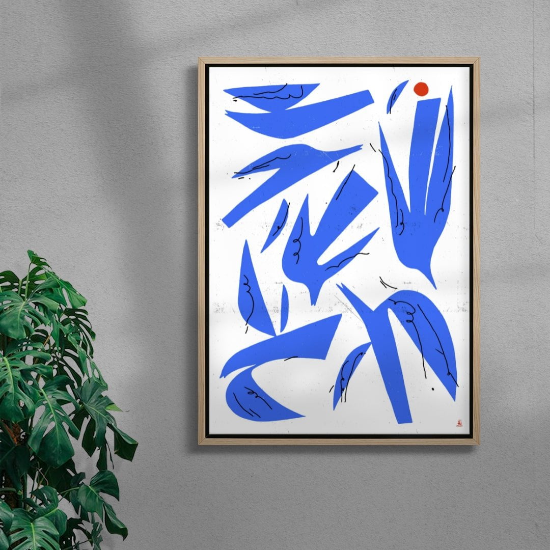 Chirp Machina contemporary wall art print by Floating Bstrd - sold by DROOL