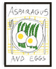 Asparagus & Eggs contemporary wall art print by DROOL Collective - sold by DROOL