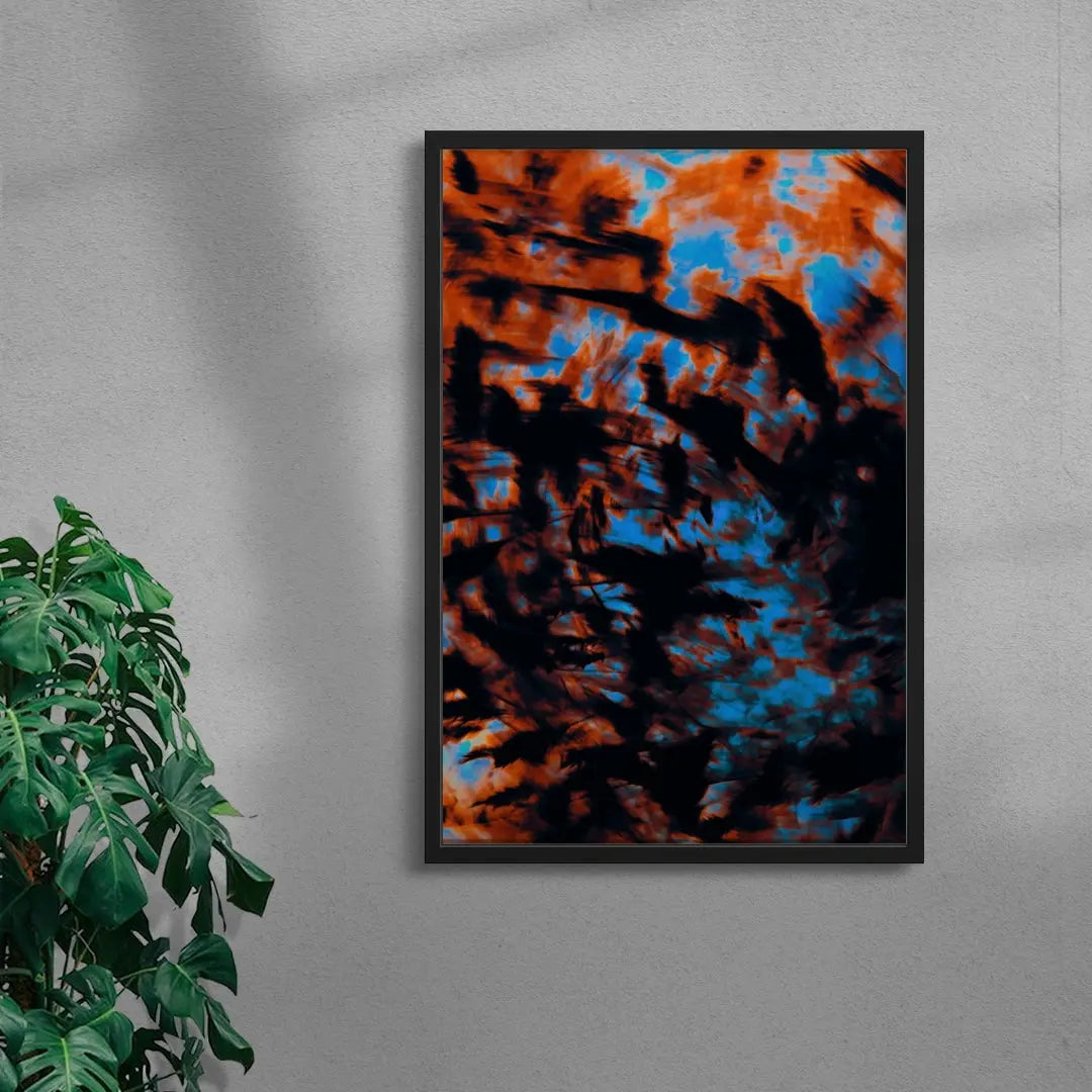Microscope contemporary wall art print by Omar Belattar - sold by DROOL