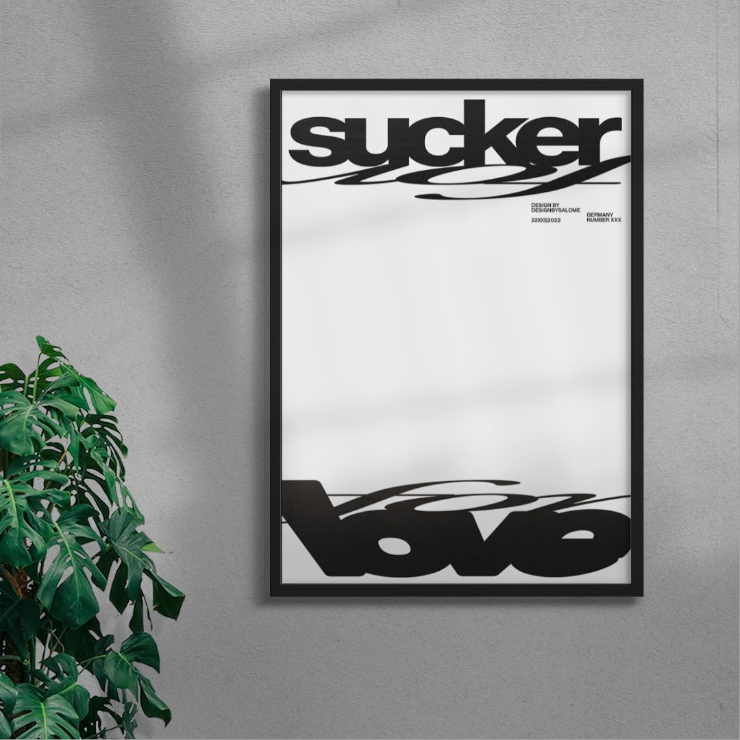 Sucker For Love contemporary wall art print by Salome Frenzel - sold by DROOL