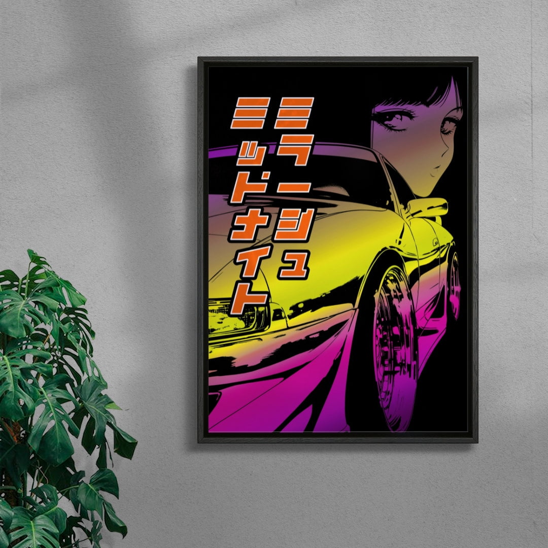 Midnight Mirage contemporary wall art print by dolorsilentium - sold by DROOL