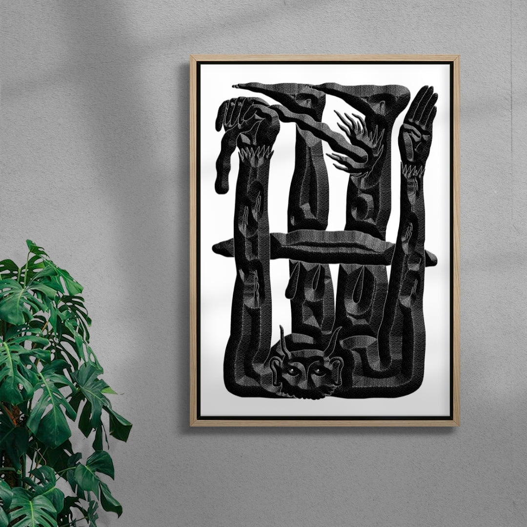 The Faune and the Cloud contemporary wall art print by Célestin Krier - sold by DROOL