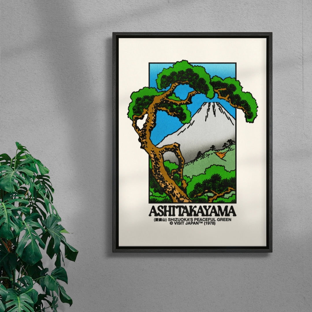 Ashitakayama contemporary wall art print by Othman Zougam - sold by DROOL