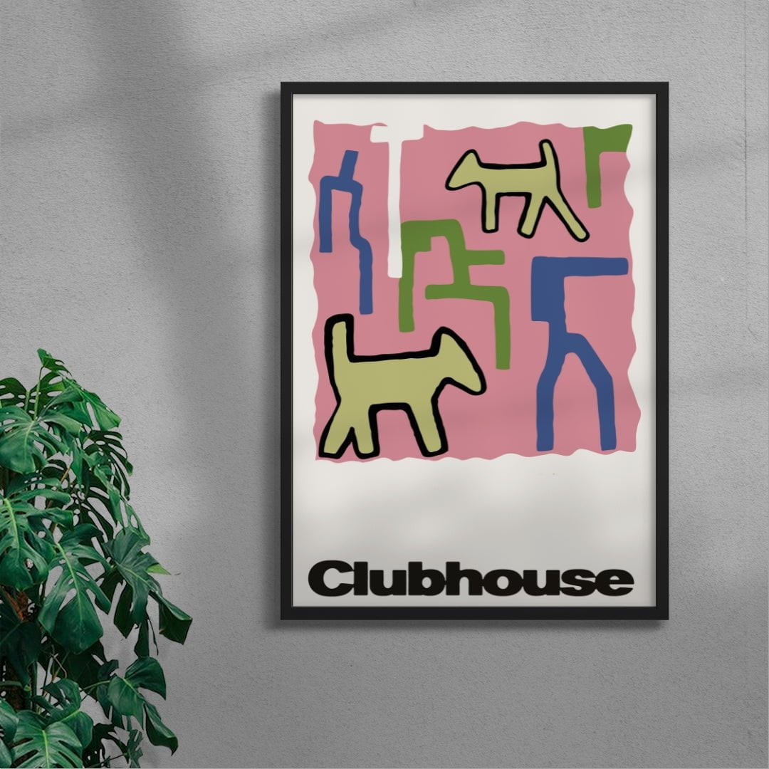 Clubhouse (2) contemporary wall art print by Will Da Costa - sold by DROOL