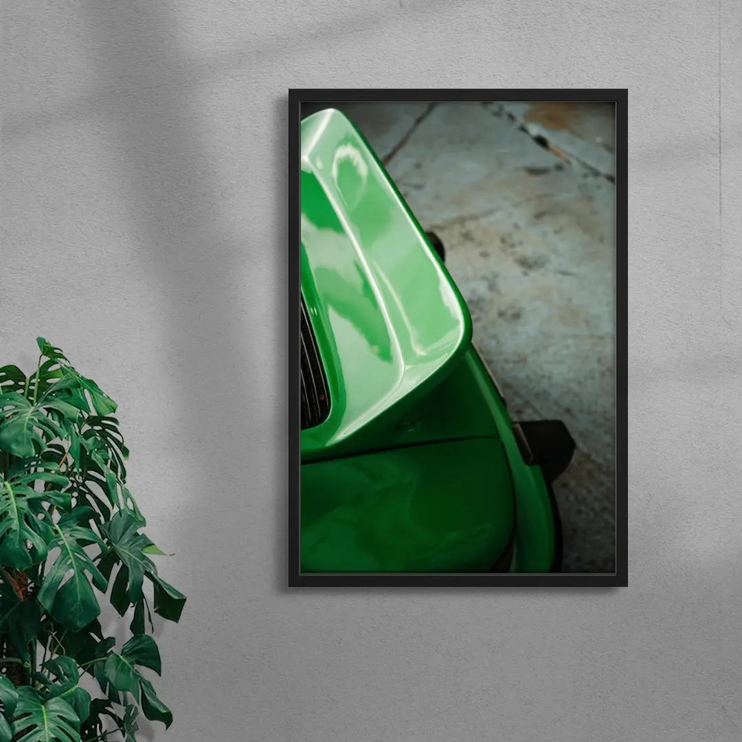 Green Wing contemporary wall art print by Charlie Harris - sold by DROOL