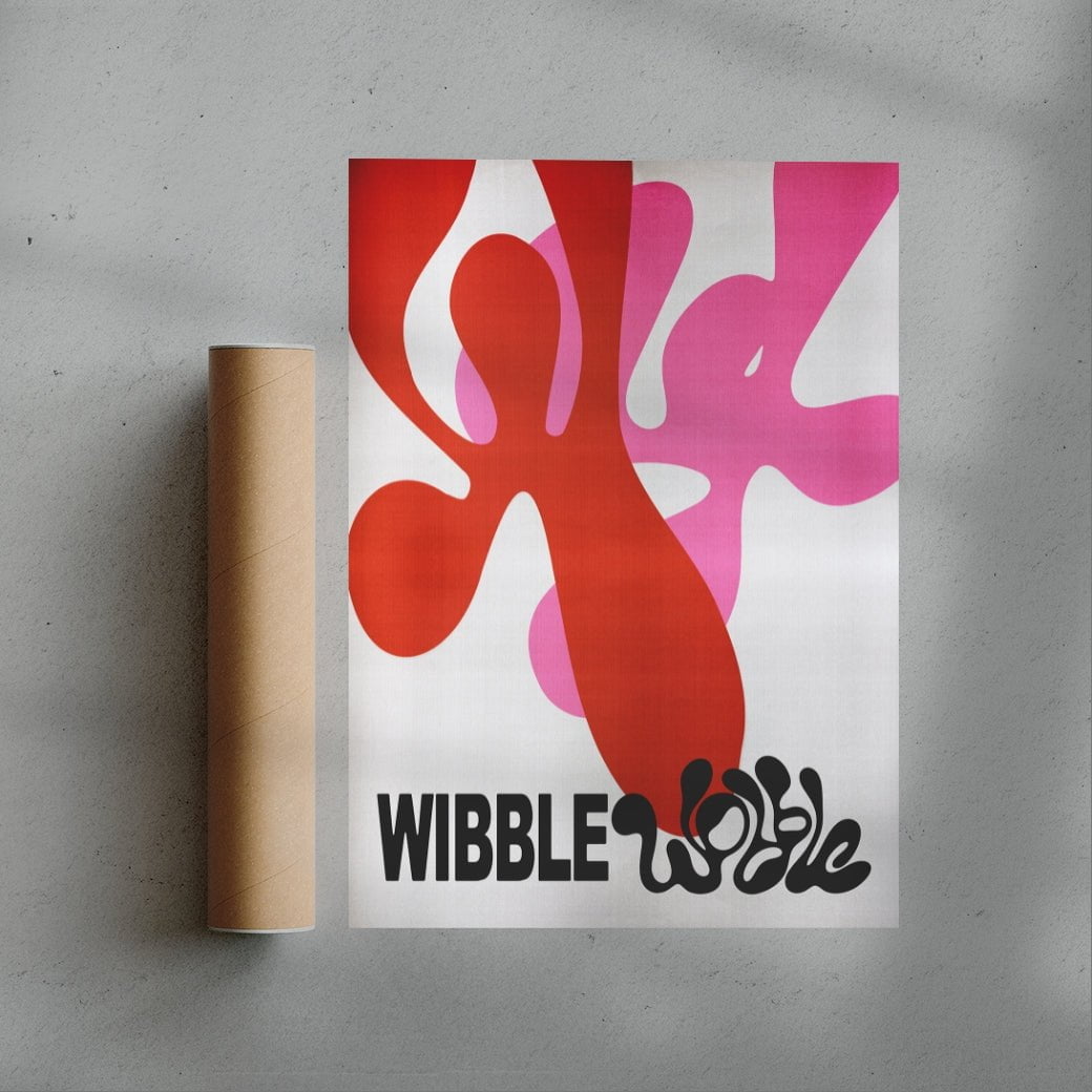 Wibble wobble contemporary wall art print by 3WillyT - sold by DROOL