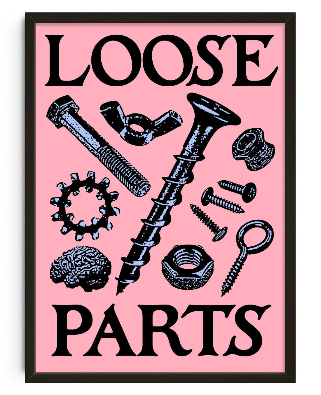 LOOSE PARTS contemporary art print by Kido - sold by DROOL