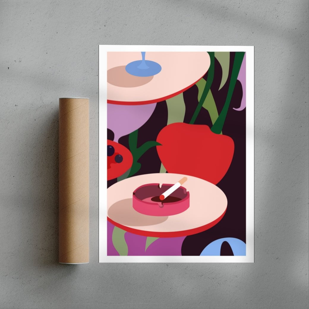 Pleasures contemporary wall art print by Kim Van Vuuren - sold by DROOL