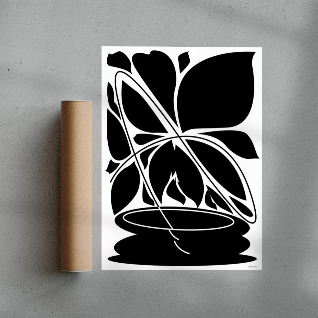 Potted plant 02 contemporary wall art print by Konrad Grafik - sold by DROOL