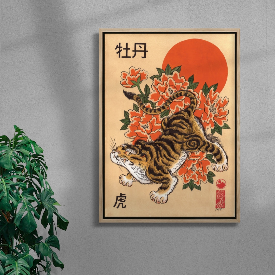 Tiger & Peonies