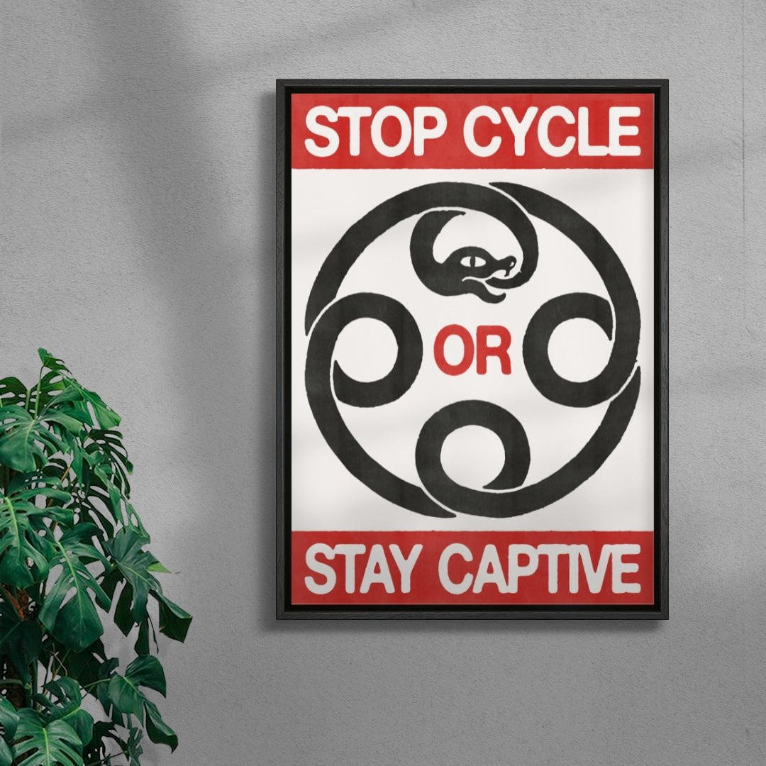 Ouroborus contemporary wall art print by Alexander Khabbazi - sold by DROOL