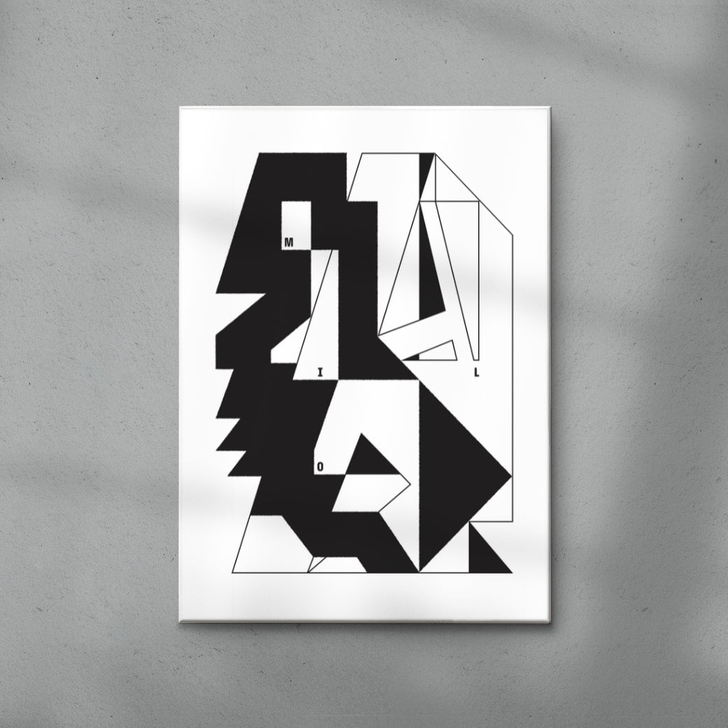 MILO contemporary wall art print by Przemek Bizoń - sold by DROOL