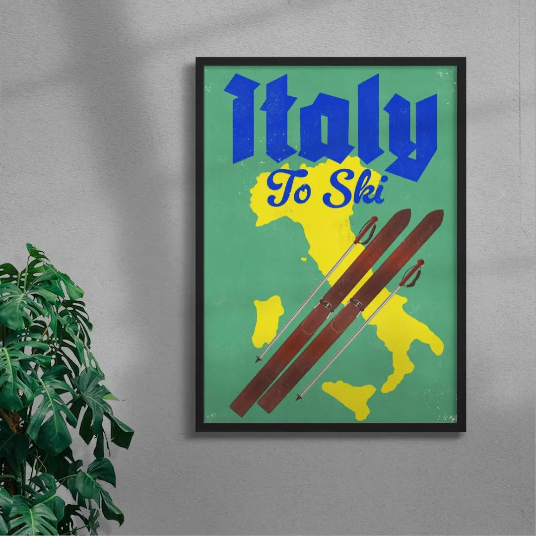 Italy Ski Travel Map