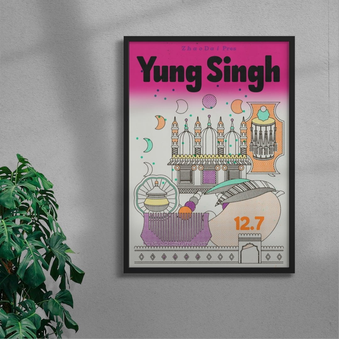 Zhao Dai pres. Yung Singh contemporary wall art print by MENSLIES - sold by DROOL