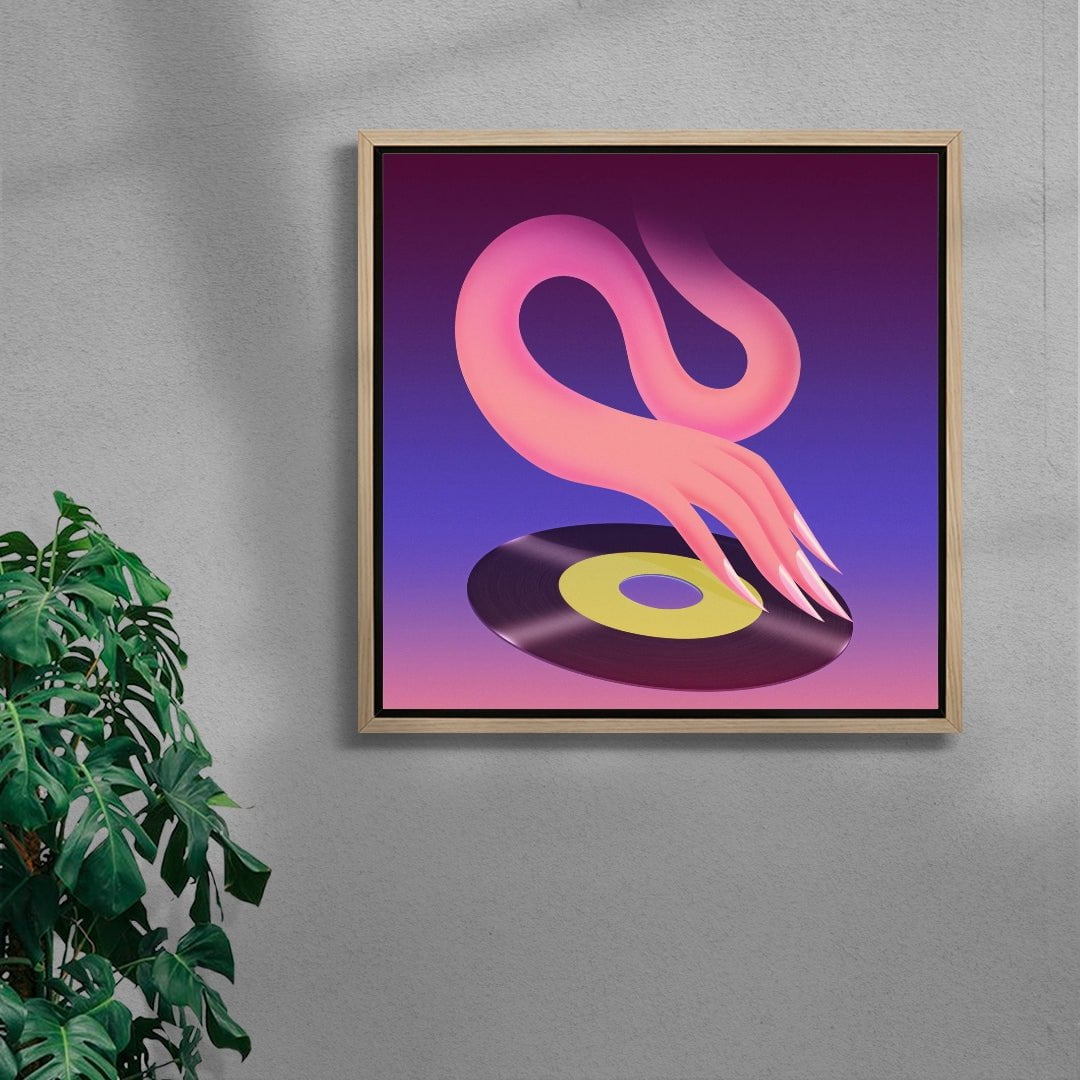 Wiggly Hand contemporary wall art print by Milena Bucholz - sold by DROOL