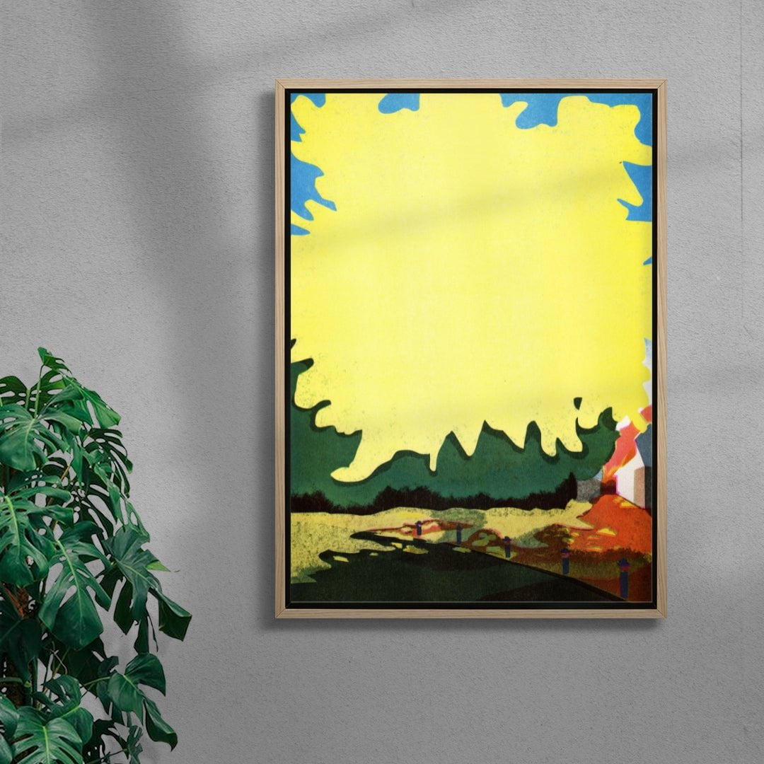 Ginkgo contemporary wall art print by Lily Kong - sold by DROOL