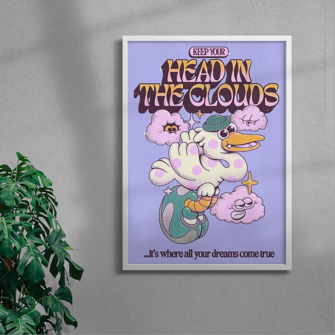 Head In The Clouds contemporary wall art print by My Sunbeam - sold by DROOL