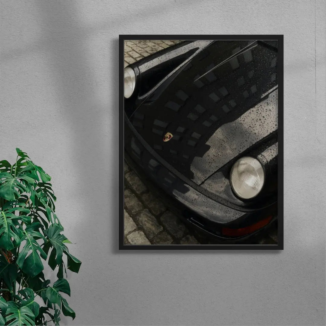 Porsche on cobbles 1 contemporary wall art print by Jonathan Elyea - sold by DROOL