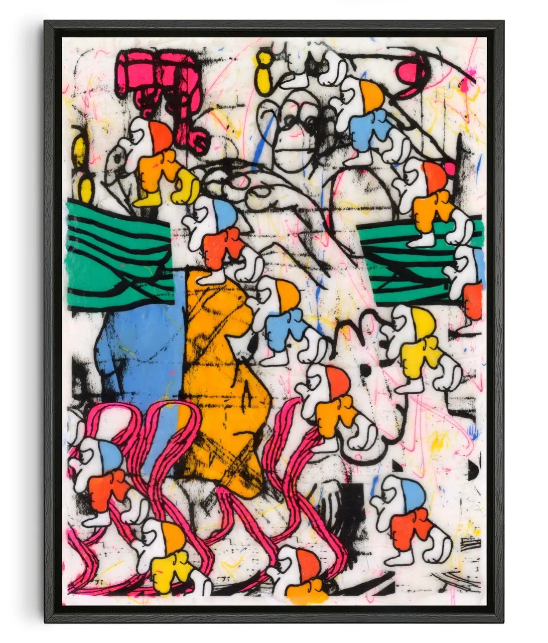 Migration of Little Guys  contemporary canvas print by Patrick Kyle - sold by DROOL