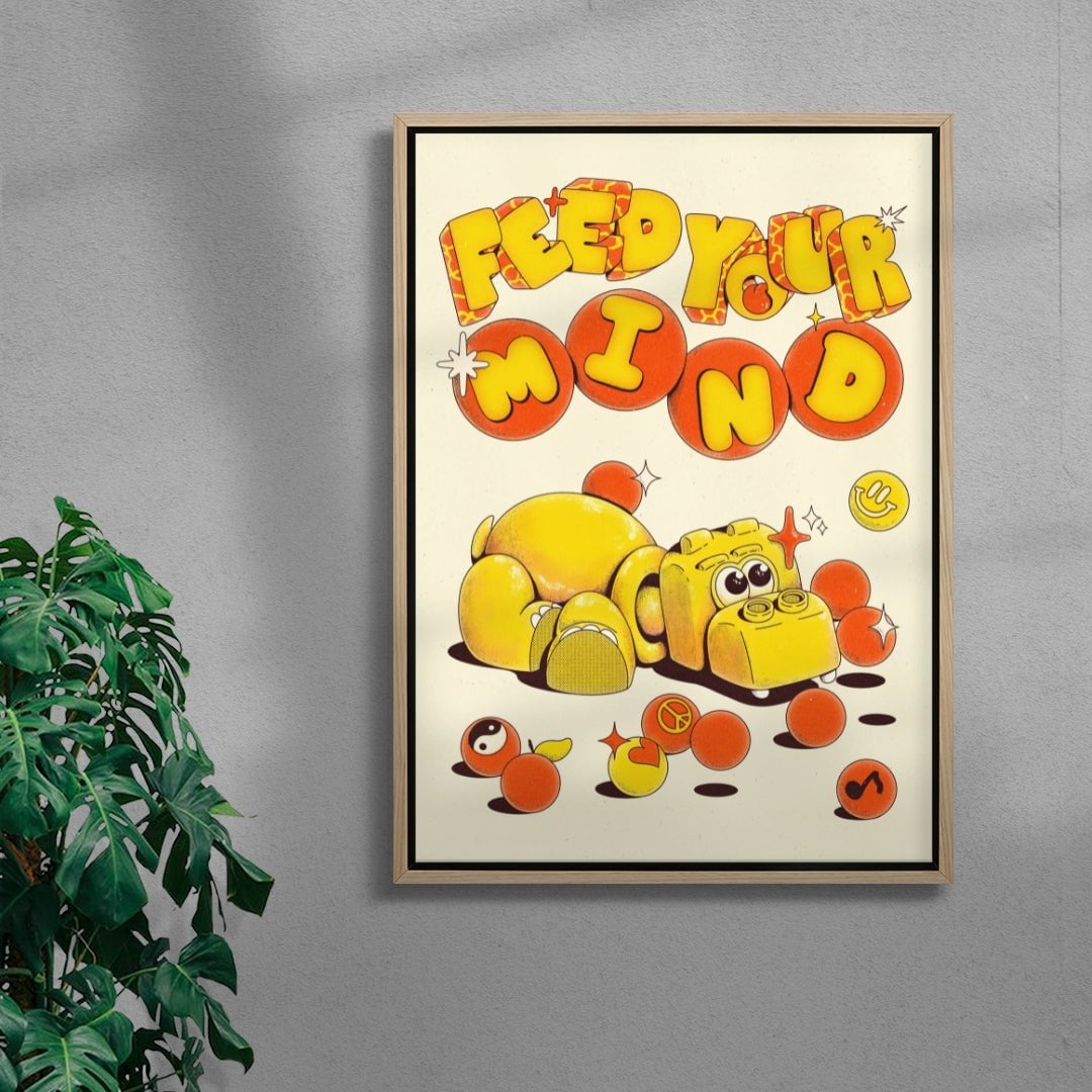 Feed Your Mind contemporary wall art print by My Sunbeam - sold by DROOL