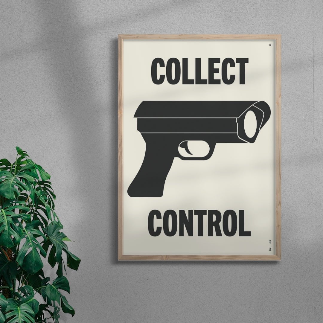COLLECT / CONTROL contemporary wall art print by Brad Mead - sold by DROOL