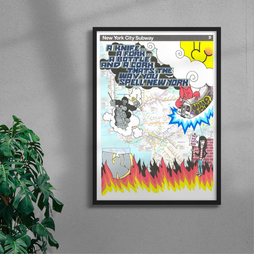 Time In The City: New York contemporary wall art print by Time - sold by DROOL