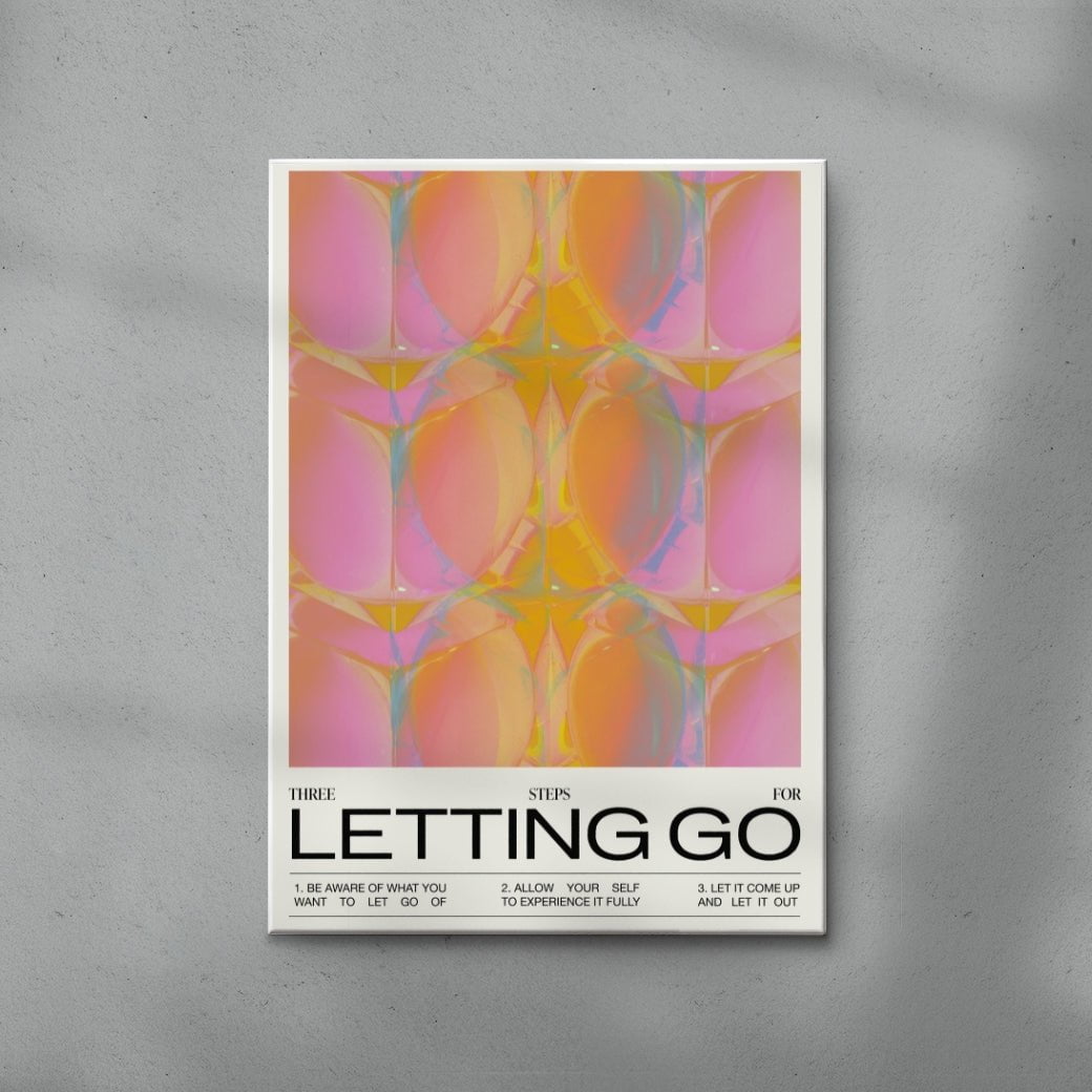 Three Steps For Letting Go contemporary wall art print by Coveposter - sold by DROOL