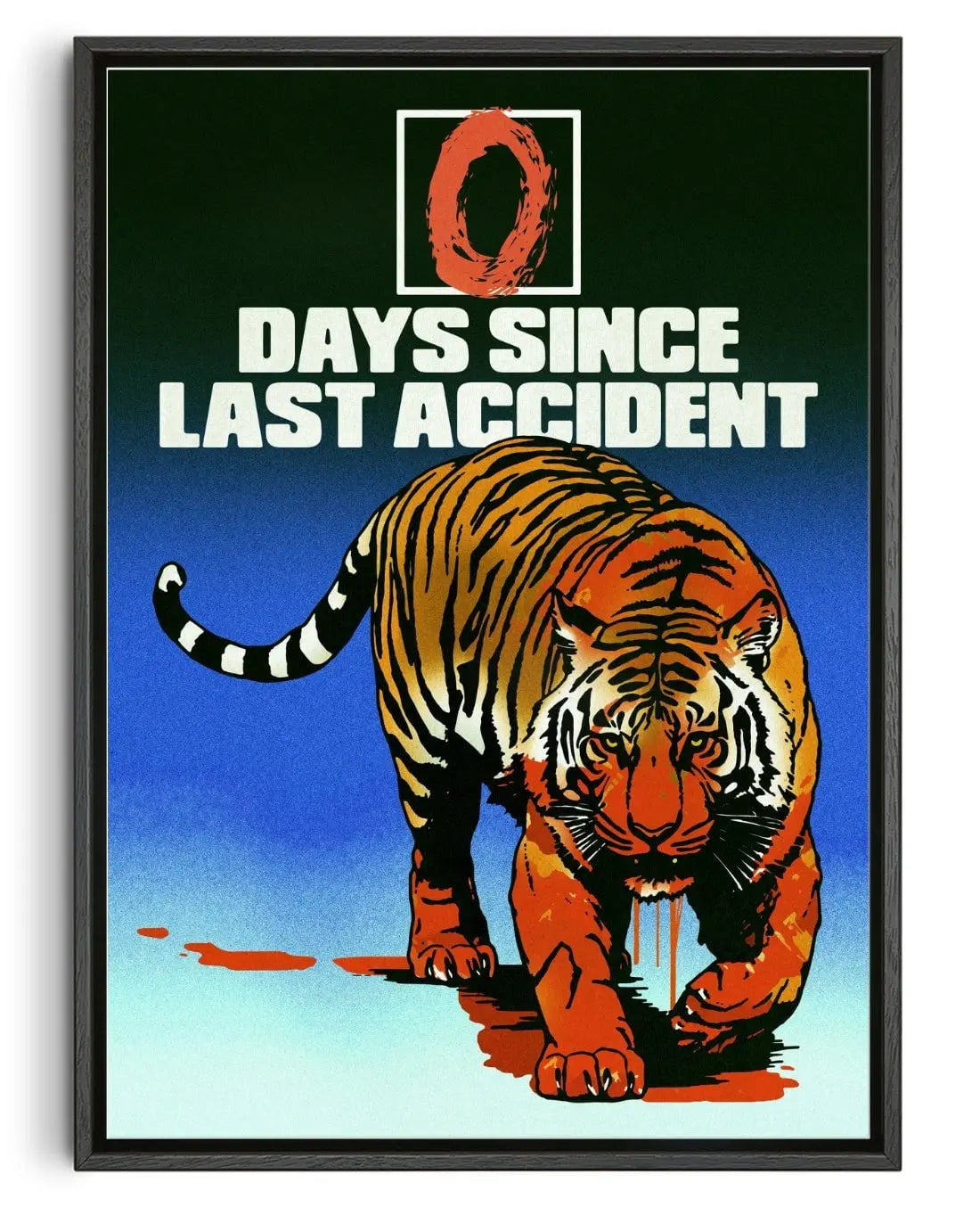0 Days Since Last Accident contemporary wall art print by Othman Zougam - sold by DROOL