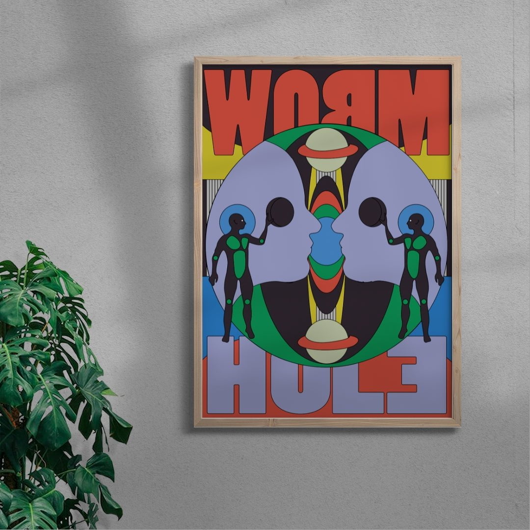 Worm Hole contemporary wall art print by Reza Hasni - sold by DROOL