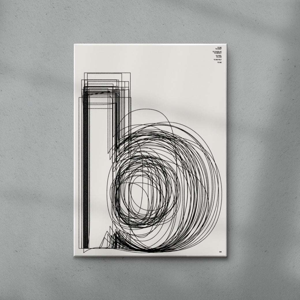 b contemporary wall art print by Brad Mead - sold by DROOL