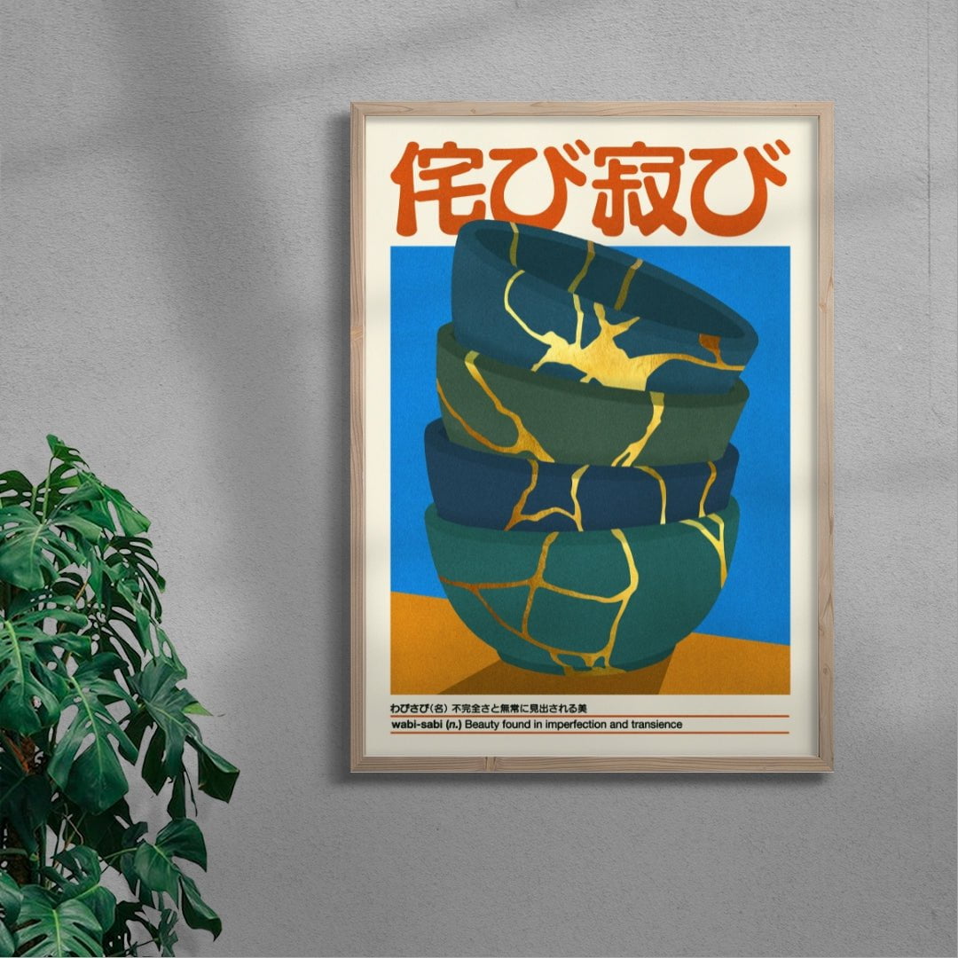 Wabi-sabi contemporary wall art print by Othman Zougam - sold by DROOL
