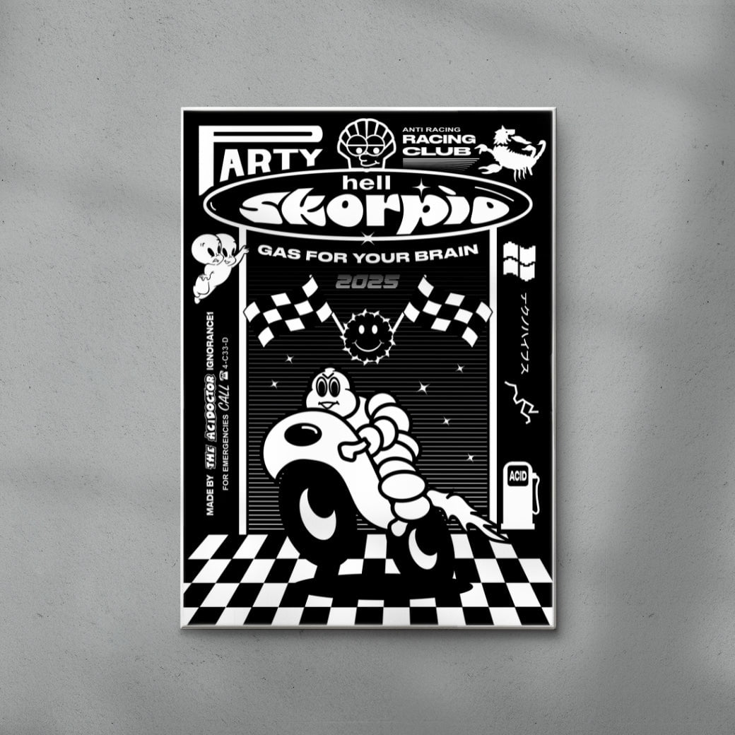 Motor Club contemporary canvas art print by  - sold by DROOL