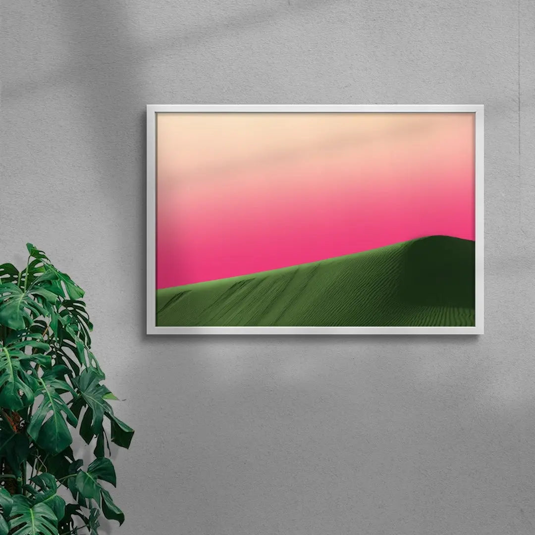 Green Dune contemporary wall art print by Sarah McColgan - sold by DROOL