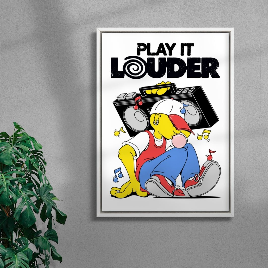 Play It Louder! contemporary wall art print by Pointless Illustrations / James Lacey - sold by DROOL