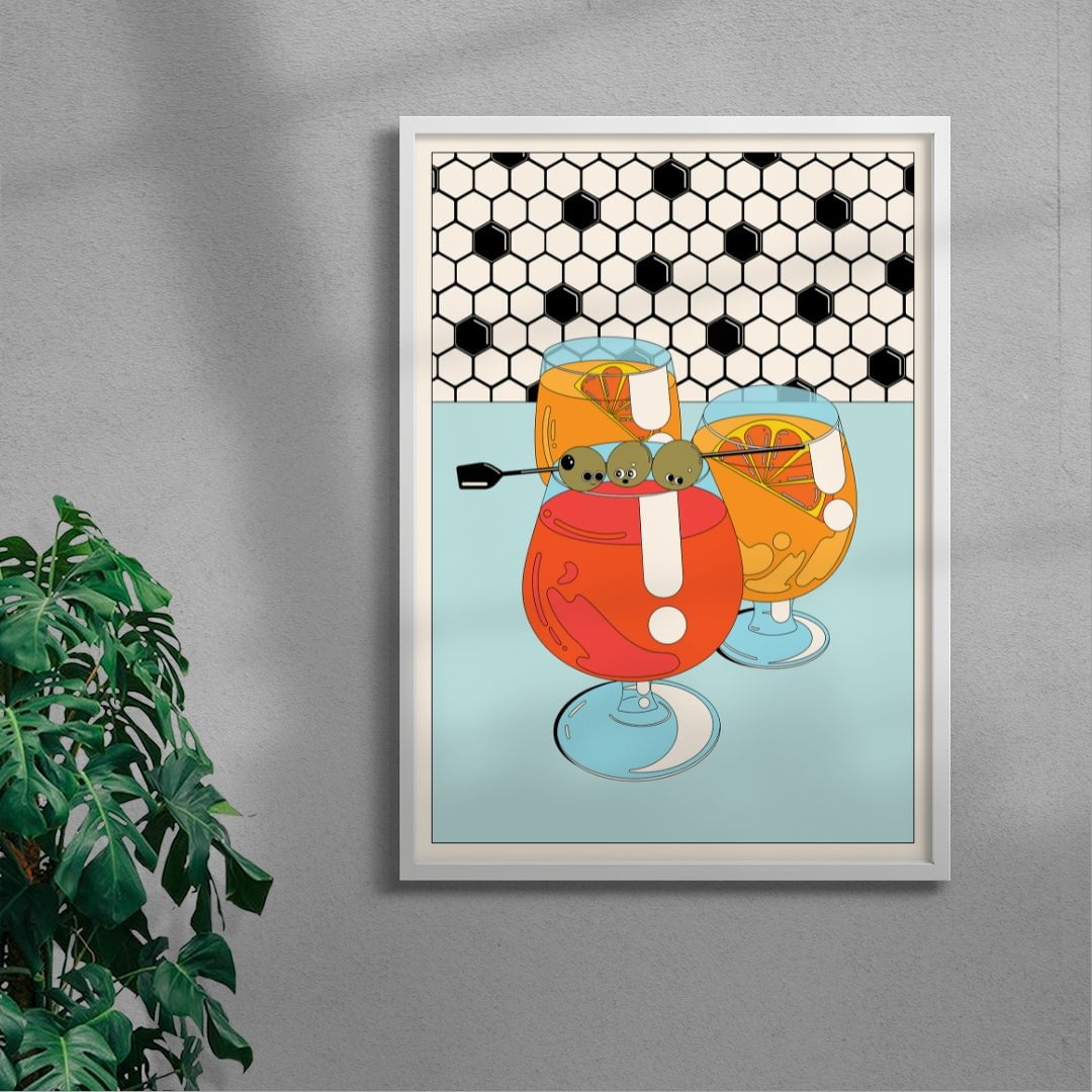 Spritz contemporary wall art print by Renee Kao - sold by DROOL