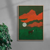 Emerald Midnight contemporary wall art print by Lily Kong - sold by DROOL
