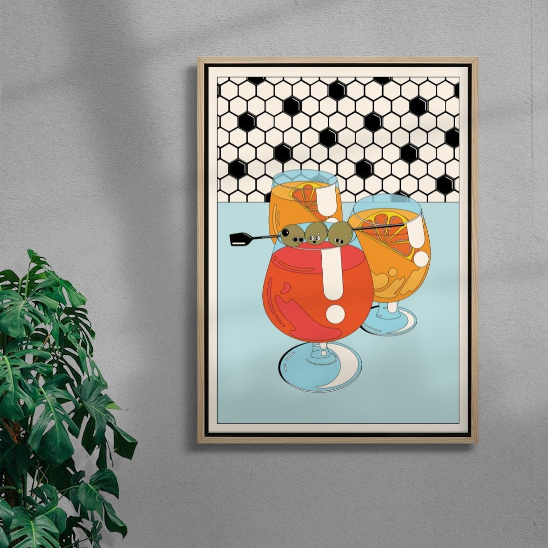 Spritz contemporary wall art print by Renee Kao - sold by DROOL