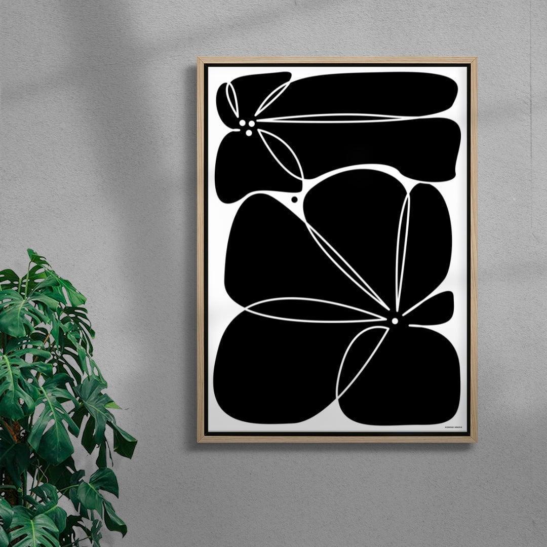 Flowers contemporary wall art print by Konrad Grafik - sold by DROOL