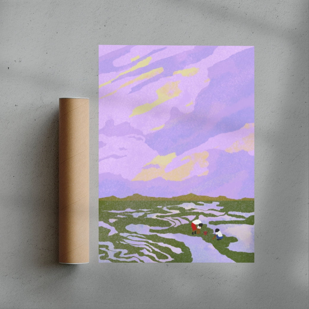 11.7x16.5" (A3) Devon - UNFRAMED contemporary wall art print by Lily Kong - sold by DROOL