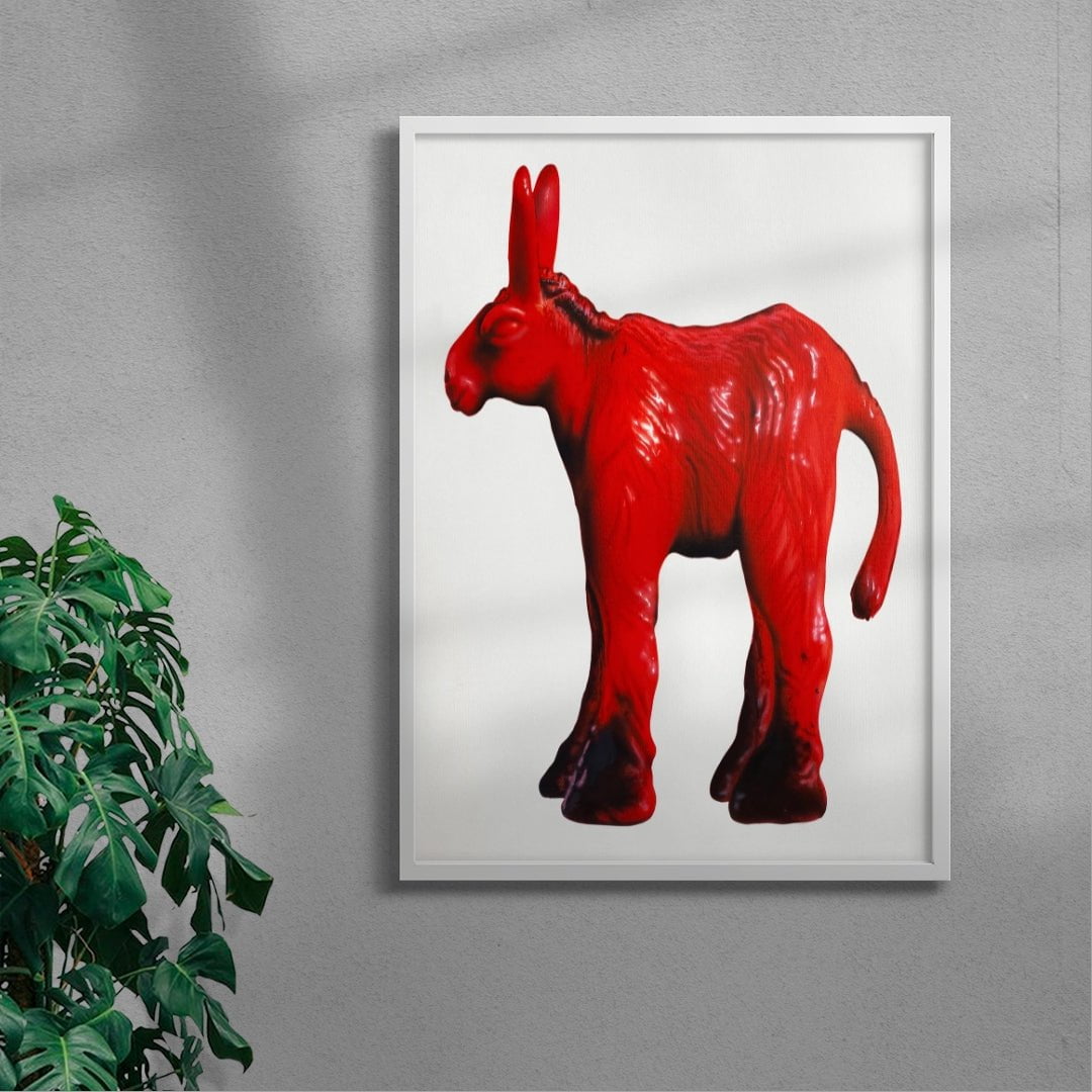 Toy Donkey contemporary wall art print by River Cousin - sold by DROOL