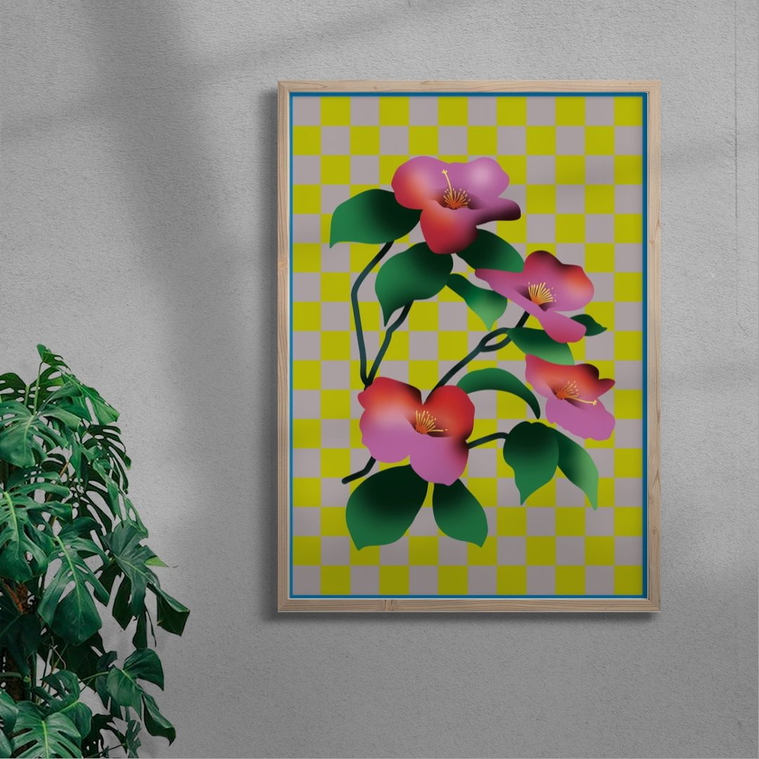 Japanese Flowers (3) contemporary wall art print by Will Da Costa - sold by DROOL