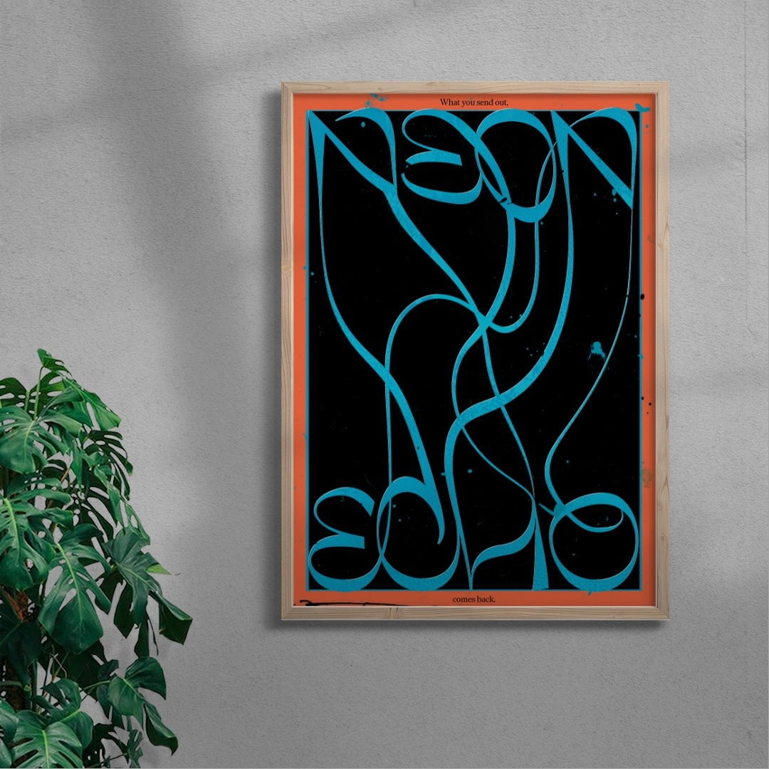 Neon Echo contemporary wall art print by Ciara Wade - sold by DROOL