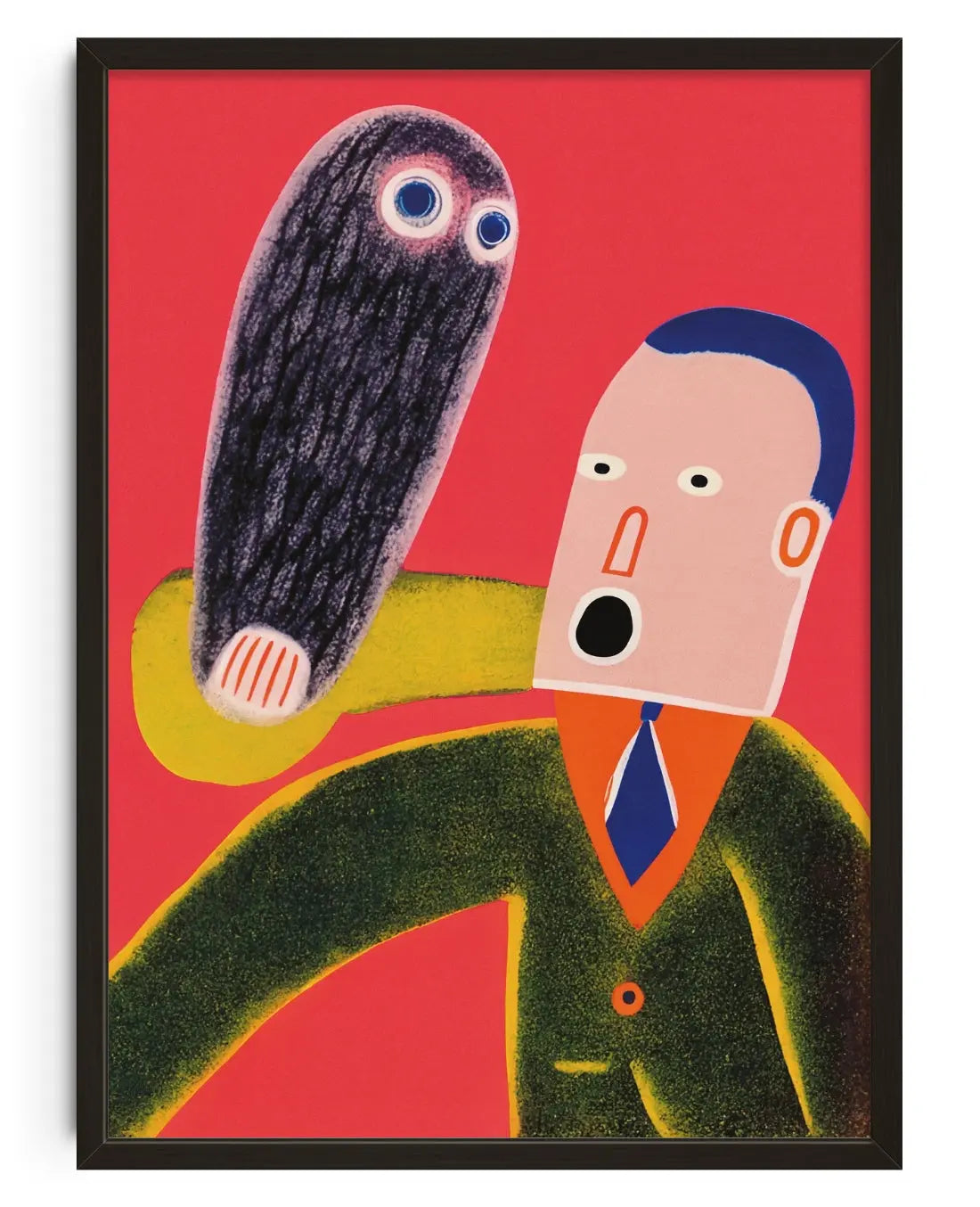 Wise owl contemporary art print by ImagineThat - sold by DROOL