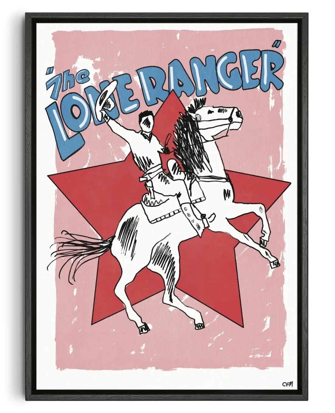 The Lone Ranger contemporary wall art print by Caitlin Flood-Molyneux - sold by DROOL