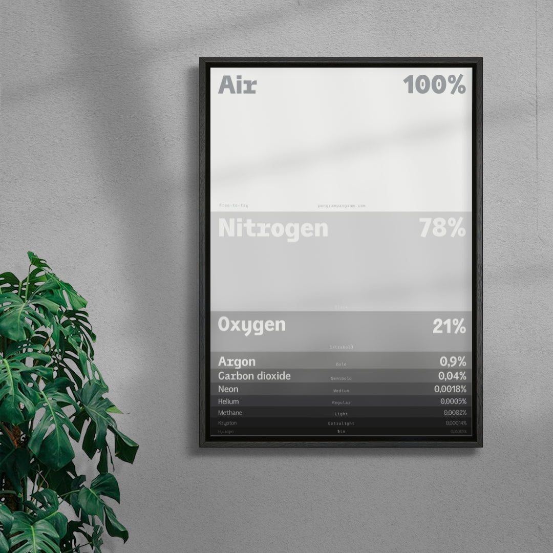 Air contemporary wall art print by Pangram Pangram Foundry - sold by DROOL