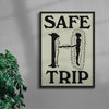 Safe Trip contemporary wall art print by Utsav Verma - sold by DROOL